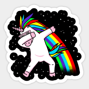 Dabbing Unicorn Dab Dab Dance Sticker